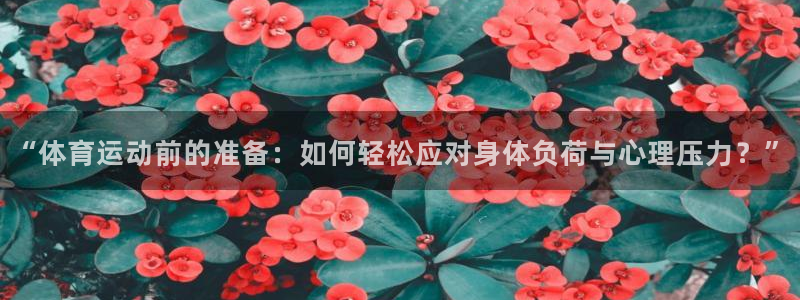u球体育app官方下载：“体育运动前的准备：如何轻松应对身体负荷与心理压力？”
